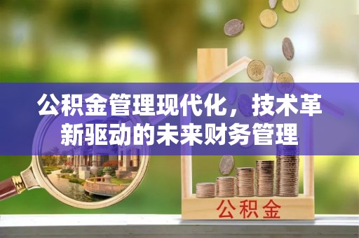 神池公积金管理现代化，技术革新驱动的未来财务管理